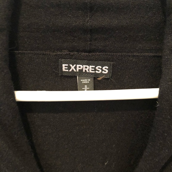 Express Black Fitted V-Neck Sweater Sz Small - Picture 2 of 6